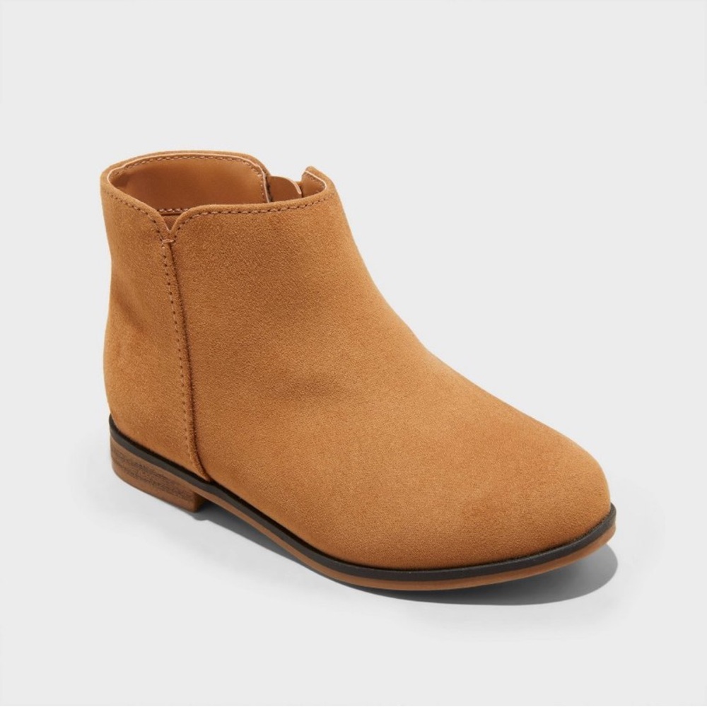 Cat & Jack Toddler Penelope Zipper Boots - Cognac 6T